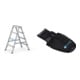 Set Stufen-Stehleiter Stufen 2x4 STRECKE + Werkzeugtasche f r Akkuschrauber