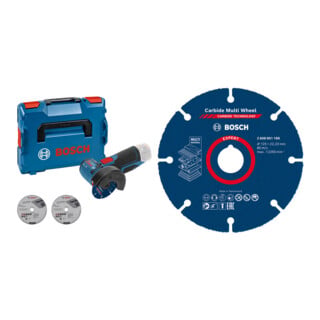 Set Bosch Power Tools Akku-Winkelschleifer GWS 12-76 V-EC Pro + Bosch EXPERT Carbide Multi Wheel Trennscheibe 125mm