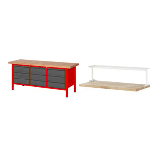 Set STIER Höhenverstellbare Werkbank Premium mit 9 Schubladen BxTxH...