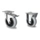 Set CASCOO Lenkrolle mit Totalfeststeller ø 100 mm Serie R4E2 Kugellager + Bockrolle ø 100 mm Serie R4E2 Kugellager-1