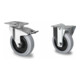Set CASCOO Lenkrolle mit Totalfeststeller ø 160 mm Serie R4E2 Doppelkugellager + Bockrolle ø 160 mm Serie R4E2 Doppelkugellager-1
