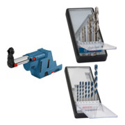 Set Bosch Absaugvorrichtung GDE 18V-16 + 7tlg. Robust Line Holzspiralbohrer-Set + 7tlg. Robust Line Betonbohrer-Set