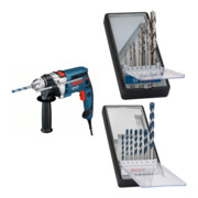 Set Bosch Schlagbohrmaschine GSB 16 RE + 7tlg. Robust Line Holzspiralbohrer-Set + 7tlg. Robust Line Betonbohrer-Set