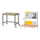 Set STIER Fahrbare Werkbank Premium BxTxH 1000x700x880mm + Werkbankaufbau BxH...