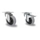 Set CASCOO Lenkrolle ø 200 mm Serie R4E2 Doppelkugellager + Lenkrolle mit Totalfeststeller ø 200 mm Serie R4E2 Doppelkugellager-1