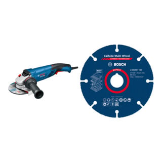 Set Bosch Winkelschleifer GWS 18-125 SPL + EXPERT Carbide Multi Wheel Trennscheibe 125 mm