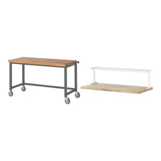 Set STIER Fahrbare Werkbank Premium BxTxH 1500x700x880 mm + Ablage zur...