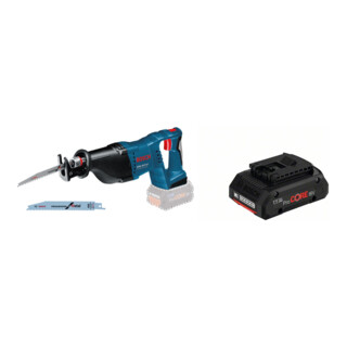 Set Bosch GSA 18 V-LI Solo Karton + Akkupack ProCORE 18 Volt, 4,0 Ah