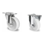 Set CASCOO Lenkrolle ø 160 mm Serie N0N0 Rollenlager + Bockrolle ø 160 mm Serie N0N0 Rollenlager