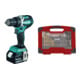 Set Makita Akku-Bohrschrauber + STIER TiN-Bohrer-, Säge- und Bit-Set 100-teilig-1