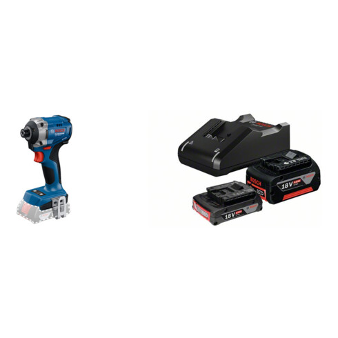 Set Bosch Akku-Drehschlagschrauber GDR 18V-215 + Starter-Set: 1x GBA 18V 2,0Ah + 1x GBA 18V 4,0Ah + GAL 18V-40