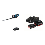 Set Bosch Akku-Heckenschere GHE 18V-60 + Starter-Set: 1x GBA 18V 2,0Ah + 1x GBA 18V 4,0Ah + GAL 18V-40