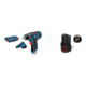 Set Bosch Akku-Bohrschrauber GSR 10,8-2-LI + Akkupack GBA 12 Volt, 3,0 Ah-1