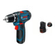 Set Bosch Akku-Bohrschrauber GSR 10,8-2-LI + Akkupack GBA 12 Volt, 3,0 Ah