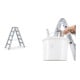 Set ZARGES R13step B - LM-Stufen-Stehleiter 2 x 5 Stufen + Eimerhaken verz. f.Sprossenleitern