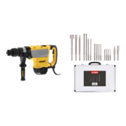 Set DeWalt Kombihammer SDS-max 48mm 1600 Watt UTC D25733K-QS + Stier SDS-Plus Bohrer & Meißelsatz, 17-teilig