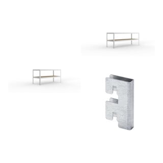 Set Packtisch 970 x 2000 x 800 vzk + Packtisch 970 x 2500 x 800 vzk + Zubehör Päckchen Verdübelungsset + 4 Stück Profilverbinder verzinkt