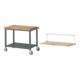 Set STIER Fahrbare Werkbank Premium mit Ablageboden BxTxH 1000x700x880 mm +...