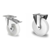 Set CASCOO Lenkrolle ø 80 mm + Lenkrolle mit Totalfeststeller ø 80 mm