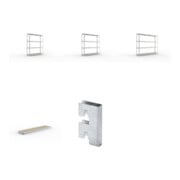 Set Weitspannregal vzk 1700x400x1970 + SPEED-RACK Zusatzfachebene 1700x400 mm + Weitspannregal SPEED RACK2000x400x1970 mm + Weitspannregal SPEED RACK2500x400x1970 mm + Zubehör Päckchen Verdübelungsset + 4 Stück Profilverbinder verzinkt