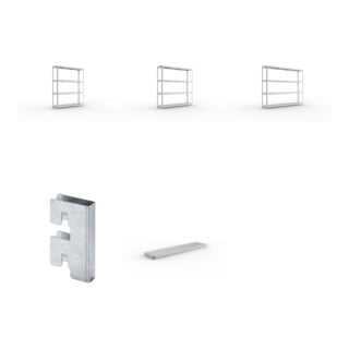 Set Weitspannregal vzk 1700x400x1970 + SPEED-RACK Zusatzfachebene 1700x400 mm + Weitspannregal Speed-RackGr 1970x2000x400 mm + Weitspannregal vzk 2500x400x1970 + Zubehör Päckchen Verdübelungsset + 4 Stück Profilverbinder verzinkt