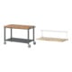 Set STIER Fahrbare Werkbank Premium mit Ablageboden BxTxH 1250x700x880 mm +...