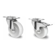 Set CASCOO Lenkrolle ø 160 mm + Lenkrolle mit Totalfeststeller ø 160 mm