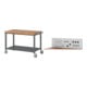Set STIER Fahrbare Werkbank Premium mit Ablageboden BxTxH 1250x700x880 mm +...