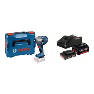 Set Bosch Akku-Drehschlagschrauber GDS 18V-780 in L-BOXX (solo; L) + Starter-Set: 1x GBA 18V 2,0Ah + 1x GBA 18V 4,0Ah + GAL 18V-40