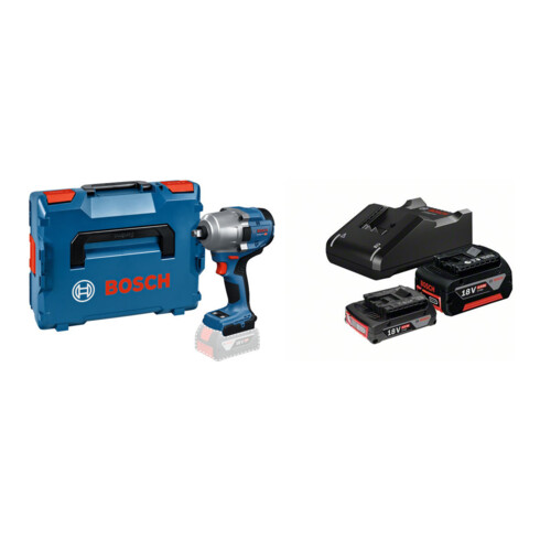 Set Bosch Akku-Drehschlagschrauber GDS 18V-780 in L-BOXX (solo; L) + Starter-Set: 1x GBA 18V 2,0Ah + 1x GBA 18V 4,0Ah + GAL 18V-40