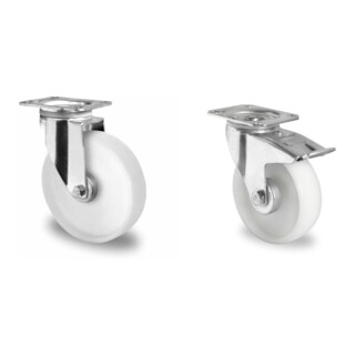 Set CASCOO Lenkrolle ø 80 mm + Bockrolle ø 80 mm