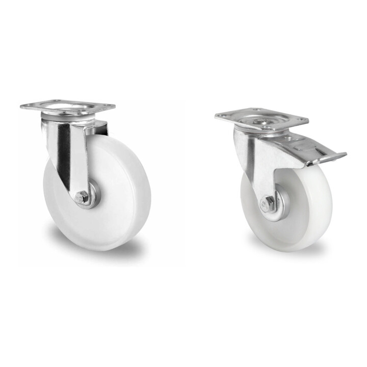 Set CASCOO Lenkrolle ø 80 mm + Bockrolle ø 80 mm