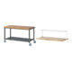 Set STIER Fahrbare Werkbank Premium mit Ablageboden BxTxH 1500x700x880 mm +...