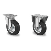 Set CASCOO Lenkrolle ø 100 mm + Bockrolle ø 100 mm