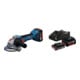 Set Bosch Akku-Winkelschleifer GWS 18V-8 + Starter-Set: 1x GBA 18V 2,0Ah + 1x GBA 18V 4,0Ah + GAL 18V-40