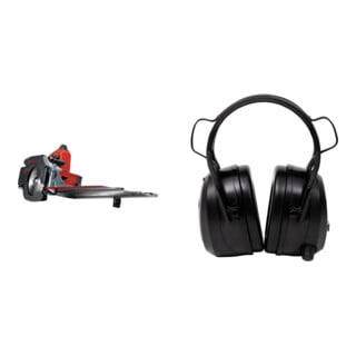Set Mafell Akku-Kappschienen-Säge KSS 40 18M bl im T-MAX + STIER Kapselgeh rschutz SGR-40 FM Radio Bluetooth 800 mAh