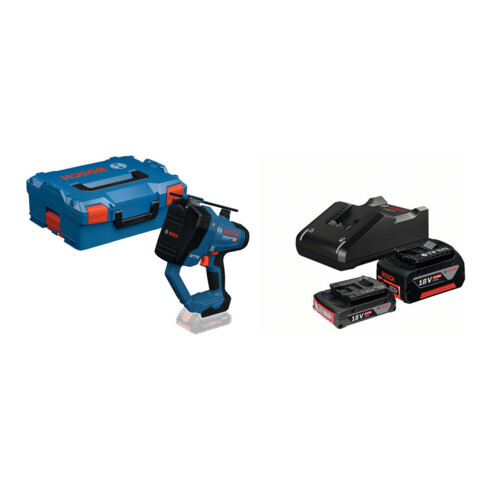 Set Bosch Akku-Gewindestangenschneider GGC 18V-12 in L-BOXX (solo; L) + Starter-Set: 1x GBA 18V 2,0Ah + 1x GBA 18V 4,0Ah + GAL 18V-40