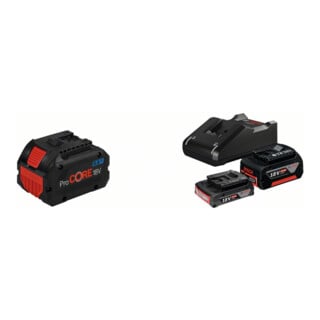 Set Bosch Akkupack ProCORE18V 5.5Ah + Starter-Set: 1x GBA 18V 2,0Ah + 1x GBA 18V 4,0Ah + GAL 18V-40