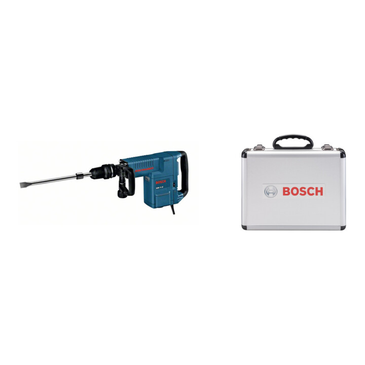 Set Bosch Schlaghammer GSH 11 E + 11-tlg SDS plus-1 Hammerbohrer- und Meißel-Set