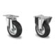 Set CASCOO Lenkrolle mit Totalfeststeller ø 80 mm Serie SWS4 Rollenlager + Bockrolle ø 80 mm Serie SWS4 Rollenlager-1