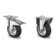 Set CASCOO Lenkrolle mit Totalfeststeller ø 100 mm Serie SWS4 Rollenlager + Bockrolle ø 100 mm Serie SWS4 Rollenlager-1
