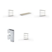 Set Weitspannregal SPEED RACK2000x600x1970 mm verz.+SPEED-RACK Zusatzfachebene 2000x600 mm in verzinkt mit Spanplatte+Weitspannregal vzk 1700x600x1970 Spanp.+Weitspannregal SPEED RACK2500x600x1970 mm verz.+Zubehör Päckchen Verdübelungsset SPEED-RACK vzk m
