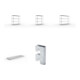 Set Weitspannregal Speed-RackGr 1970x2000x600 mm+SPEED-RACK Zusatzfachebene 2000x600 mm in verzinkt mit Stahlpaneelen+Weitspannregal vzk 1700x600x1970 Stahlp.+Weitspannregal vzk 2500x600x1970 Stahlp.+Zubehör Päckchen Verdübelungsset SPEED-RACK vzk mit 4 A