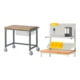 Set STIER Fahrbare Werkbank Premium mit 1 Schublade BxTxH 1000x700x880mm +...