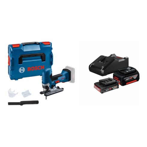 Set Bosch scie sauteuse sans fil GST 18V-125 S + kit de démarrage 1x GBA 18V 2,0Ah + 1x GBA 18V 4,0Ah + GAL 18V-40