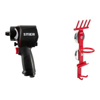 Set Stier Schlagschrauber 14-KBS 1/2'' Antrieb + Magnet-Halter für Schlagschrauber & Stecknüsse Werkstattausrüstung