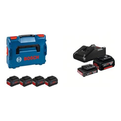 Set Bosch pack de batteries 4x ProCORE18V 5,5Ah + kit de démarrage 1x GBA 18V 2,0Ah + 1x GBA 18V 4,0Ah + GAL 18V-40