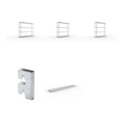Set Weitspannregal vzk 2500x400x1970 Stahlp.+SPEED-RACK Zusatzfachebene 2500x400 mm in verzinkt mit Stahlpaneelen+Weitspannregal vzk 1700x400x1970 Stahlp.+Weitspannregal Speed-RackGr 1970x2000x400 mm+Zubehör Päckchen Verdübelungsset SPEED-RACK vzk mit 4 A
