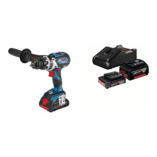 Set Bosch Akku-Bohrschrauber GSR 18V-110 C + Starter-Set: 1x GBA 18V 2,0Ah + 1x GBA 18V 4,0Ah + GAL 18V-40