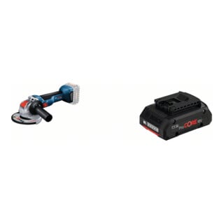Set Bosch Akku-Winkelschleifer GWX 18V-10 mit X-LOCK + Akkupack ProCORE 18 Volt, 4,0 Ah